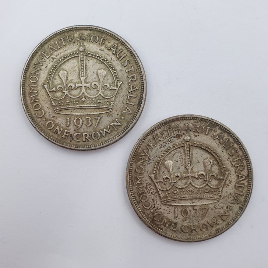 Aus. 1937 Crowns (x2)