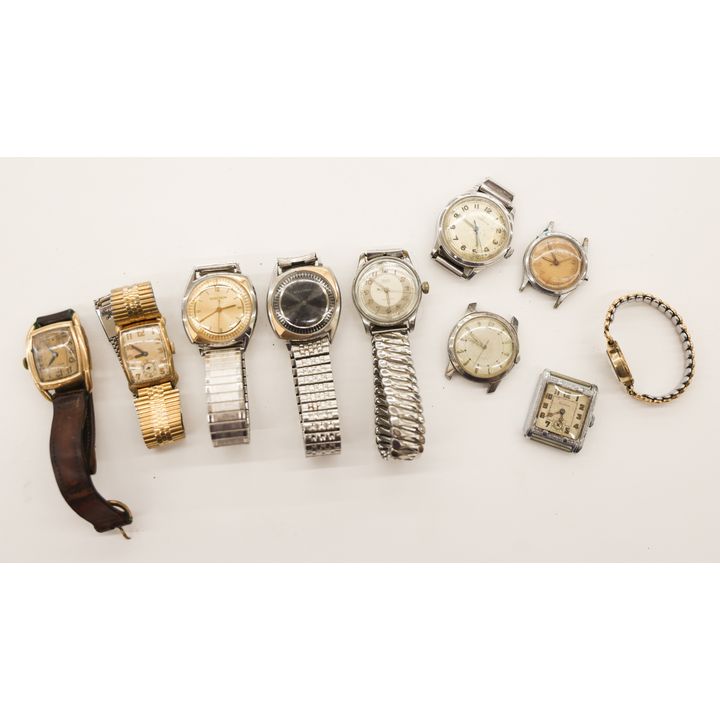 Box Vintage Men's Wristwatches - Omega & Accutron etc.