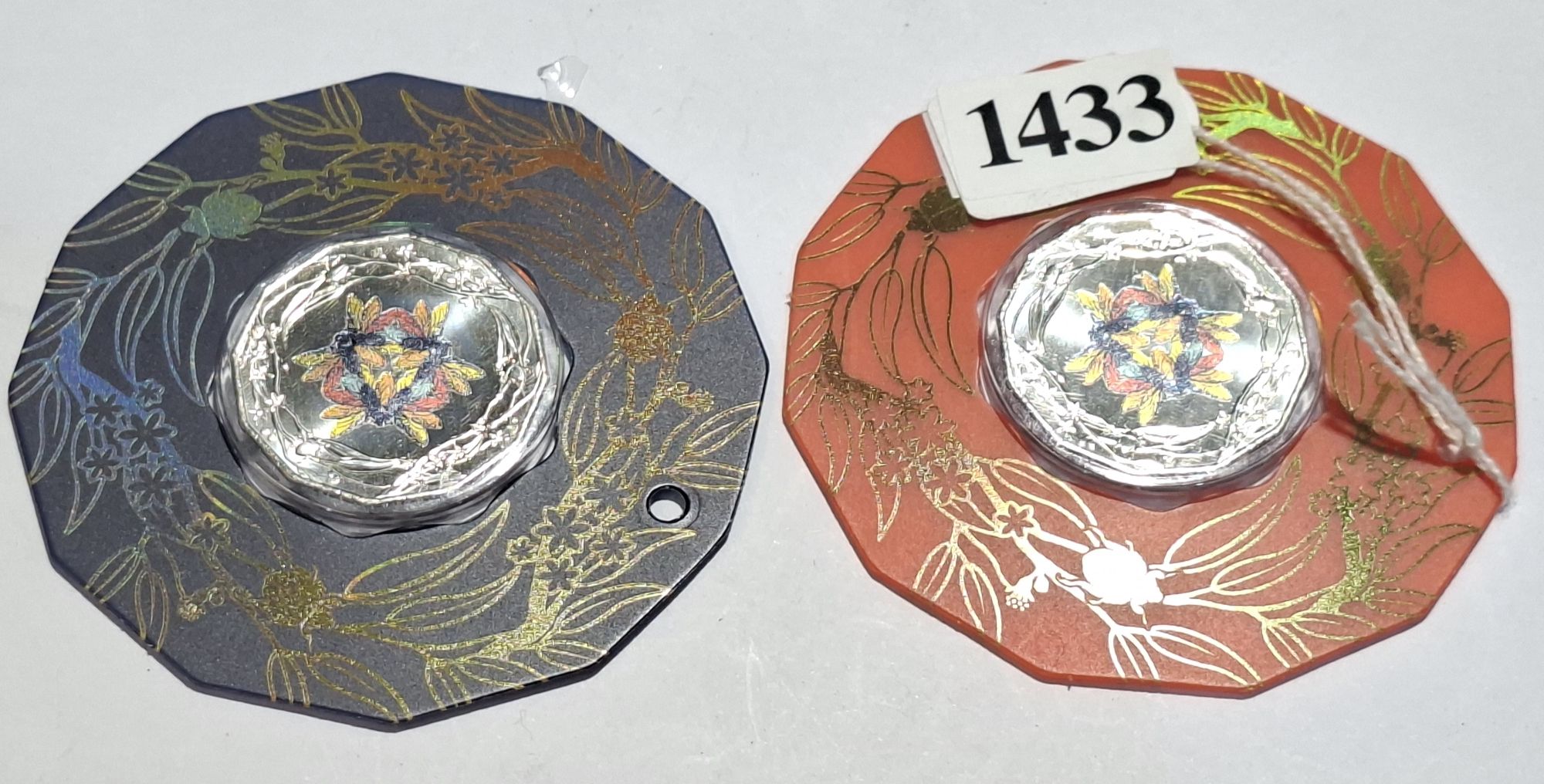 Christmas Beetle Coloured Coins