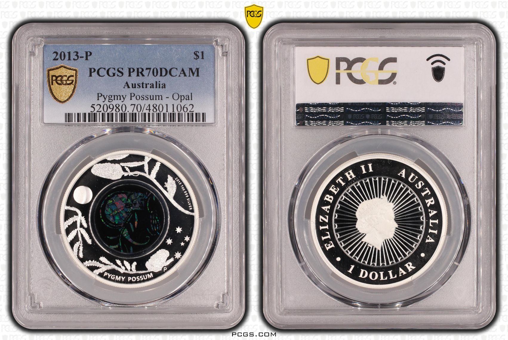 Pygmy Possum - Opal, One Dollar, 2013-P, PCGS PR70DCAM