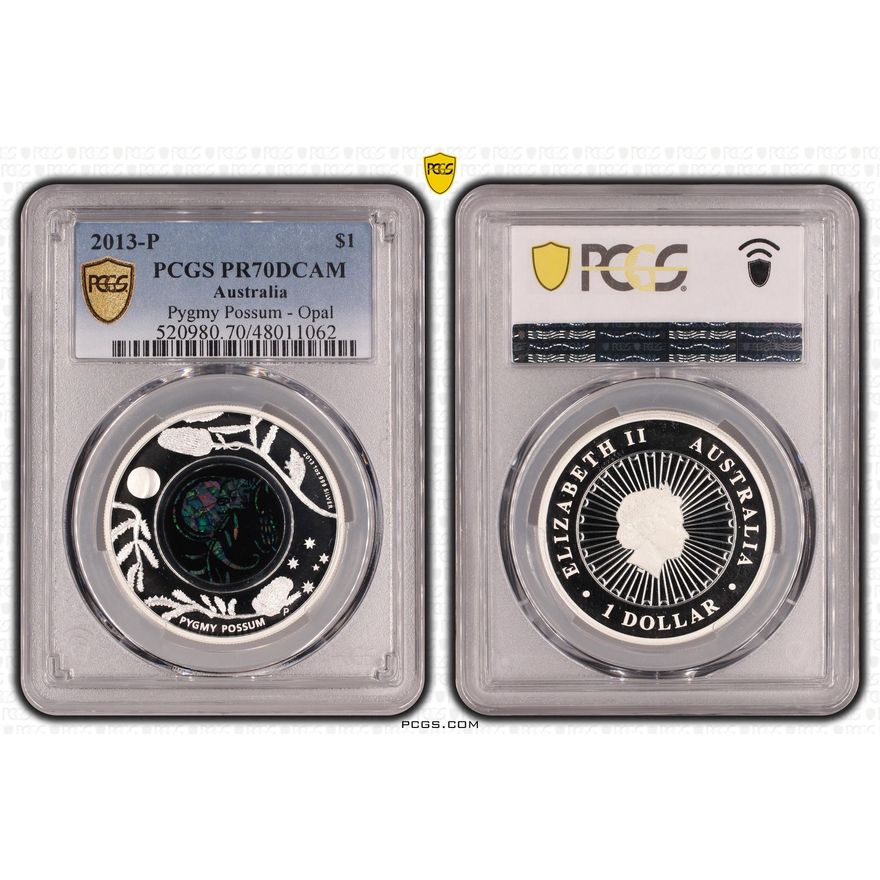 Pygmy Possum - Opal, One Dollar, 2013-P, PCGS PR70DCAM