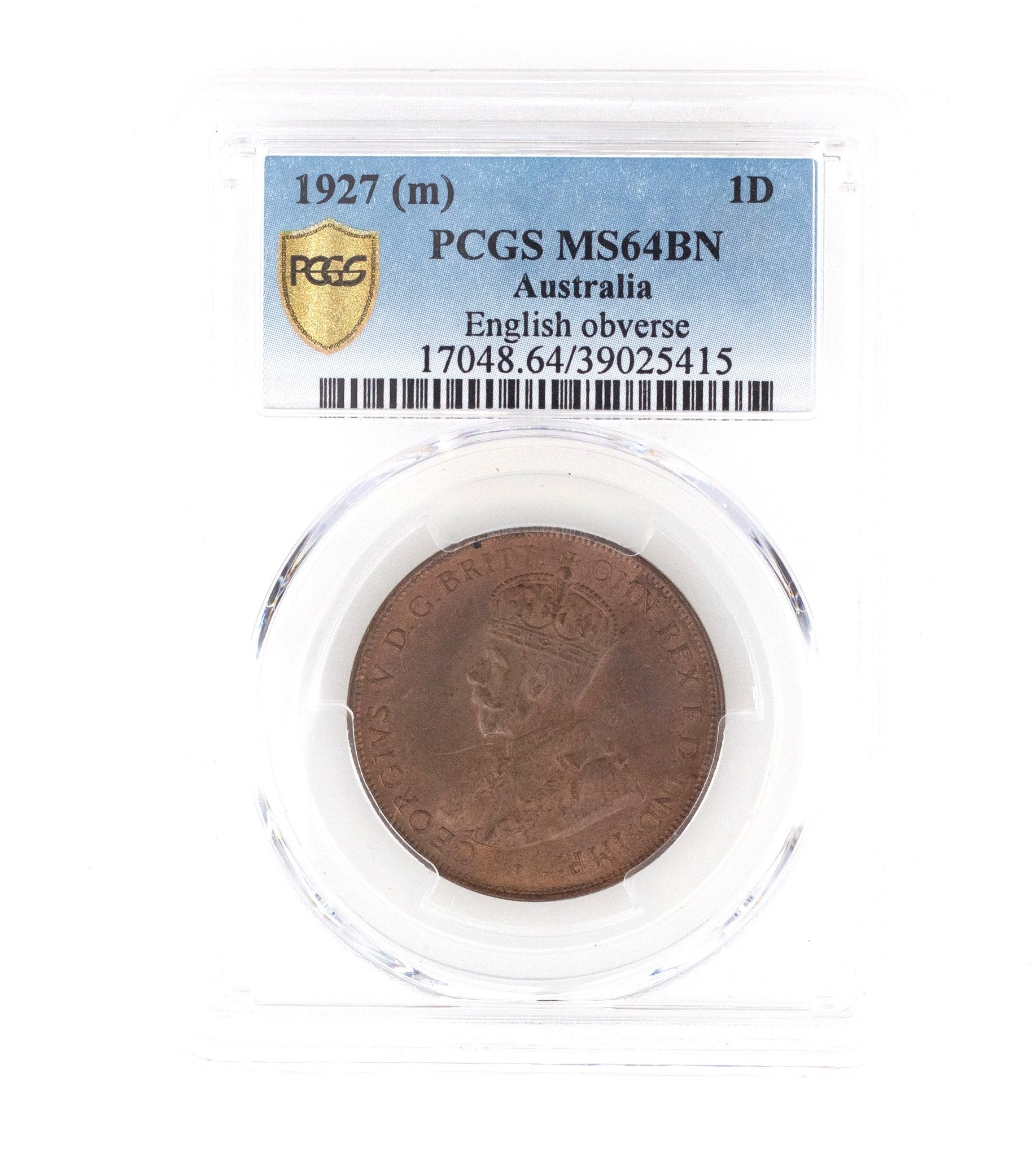 George V, Penny, MS64BN , 1927