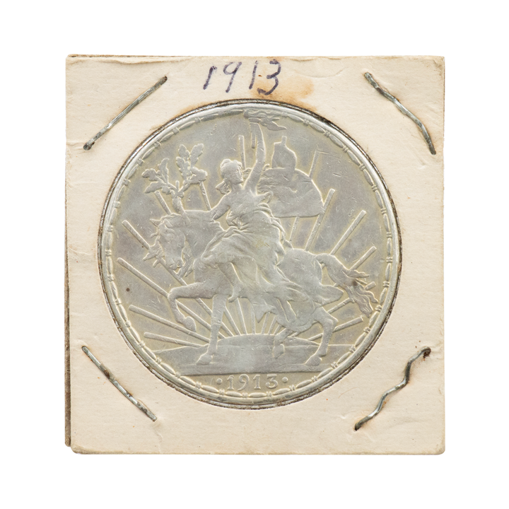Moneda de México Siglo XX "Caballito" 1 peso de Caballito 1913