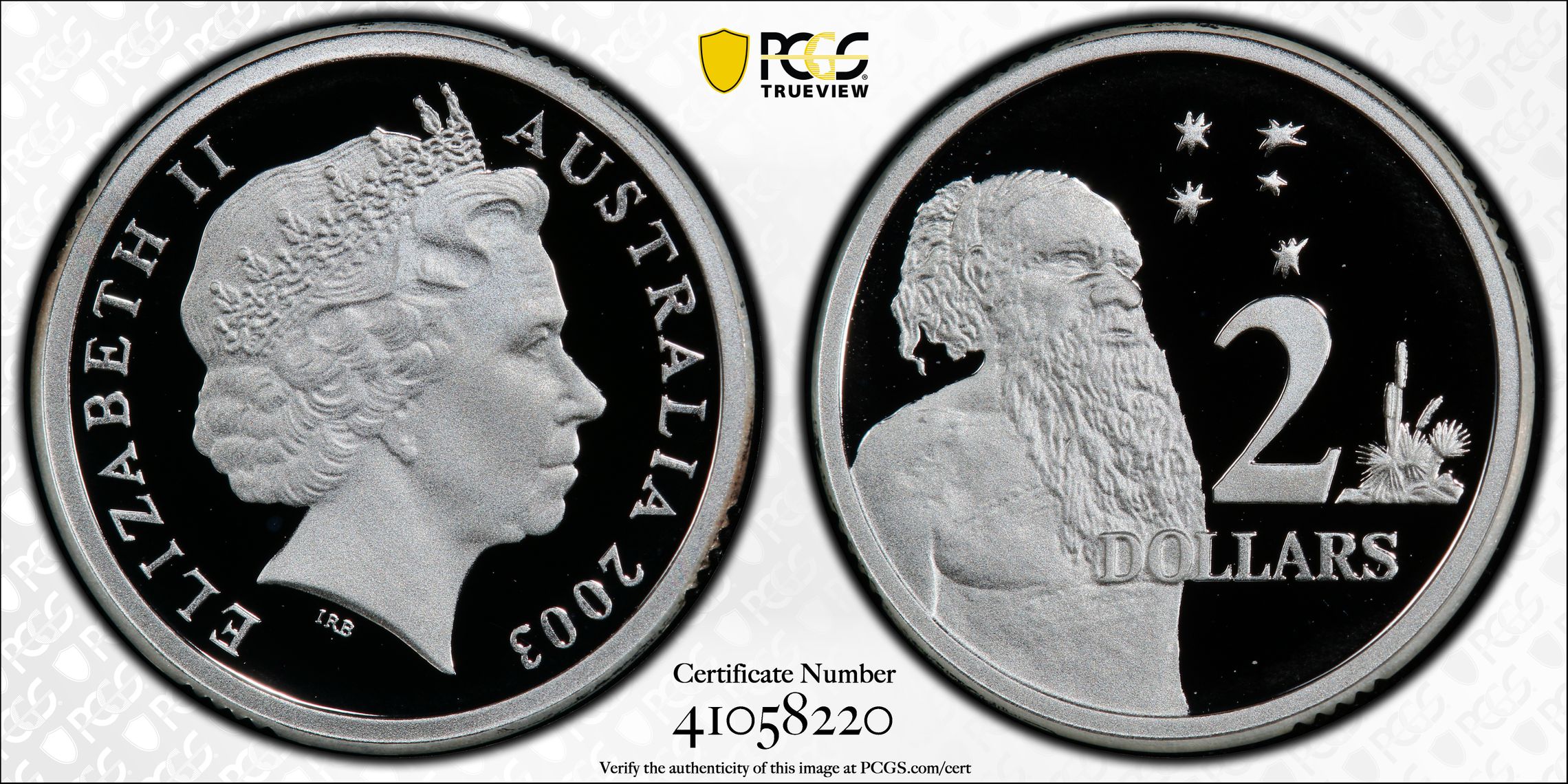 Elizabeth II, Silver POP 8/0, Two Dollar, 2003, PCGS PR70DCAM