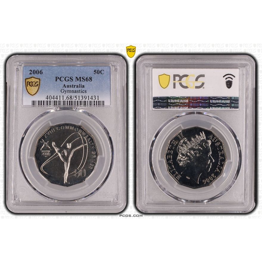Gymnastics, Fifty Cent, 2006, PCGS MS68