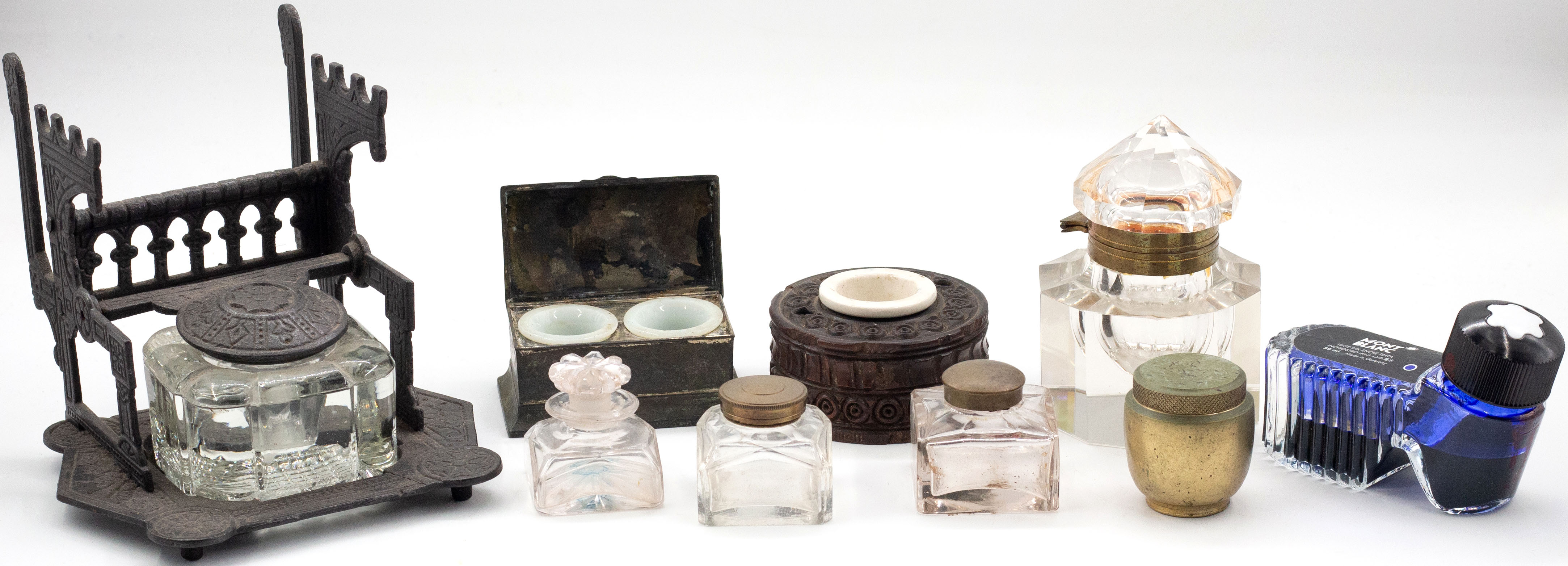 225 · Great Britain, Pens and Writing Memorabilia, Collection of Ink Wells, c.1700 - 1999, VGC