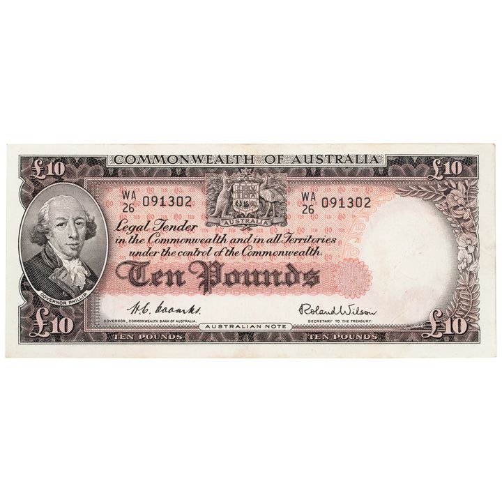 Coombs/Wilson, Ten Pounds, 1954, gVF