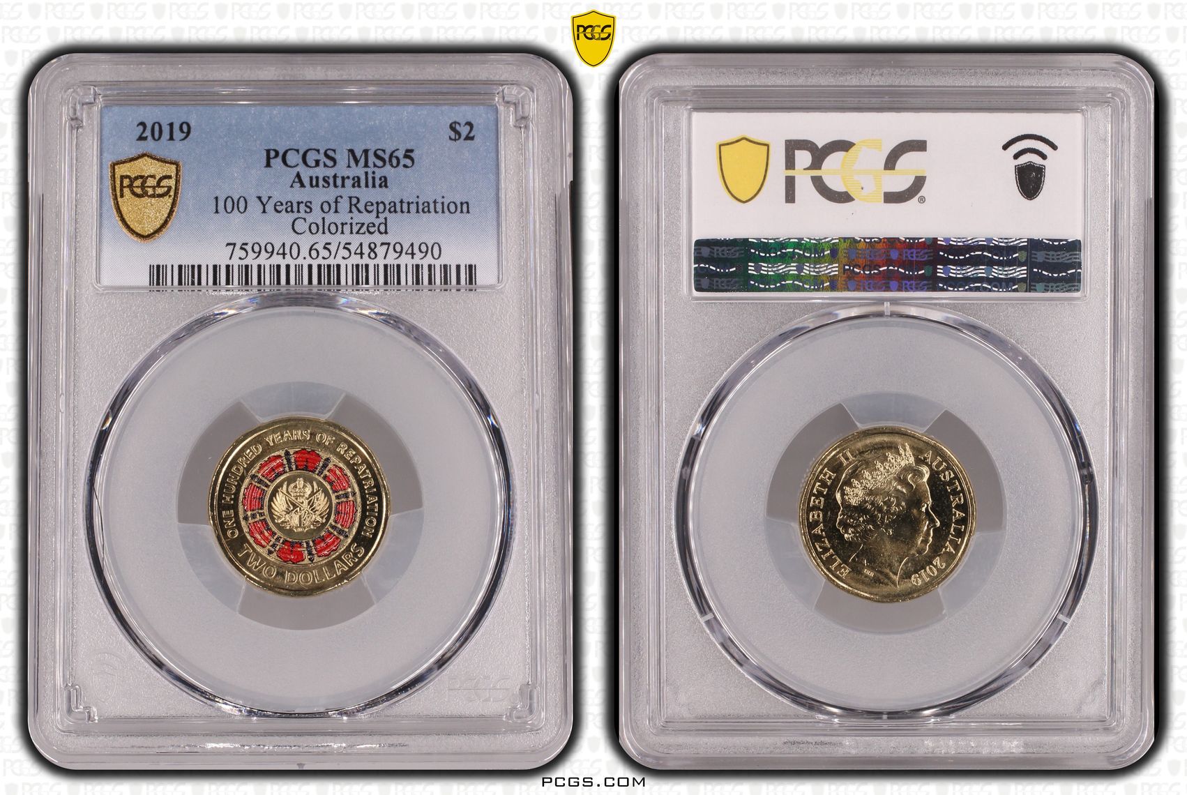 100 Years of Repatriation - Colorized, Two Dollar, 2019, PCGS MS65