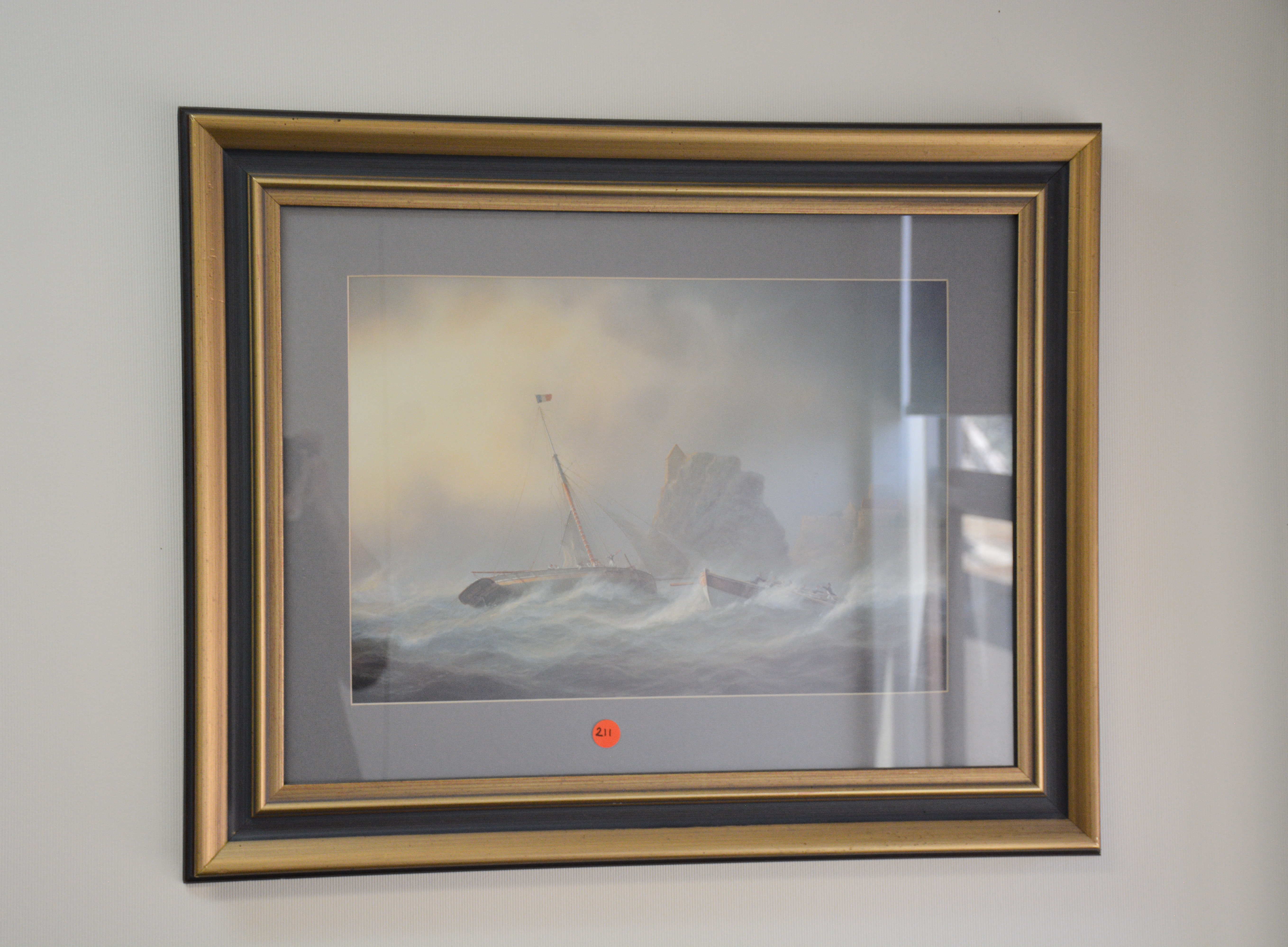 Framed Ships Print — sold at auction in New Zealand for $25