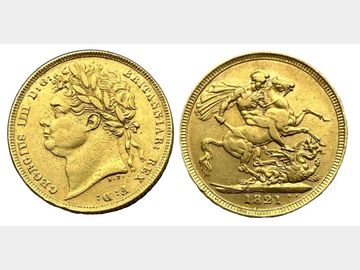 1821 GEORGE IV LAUREL HEAD GOLD SOVEREIGN