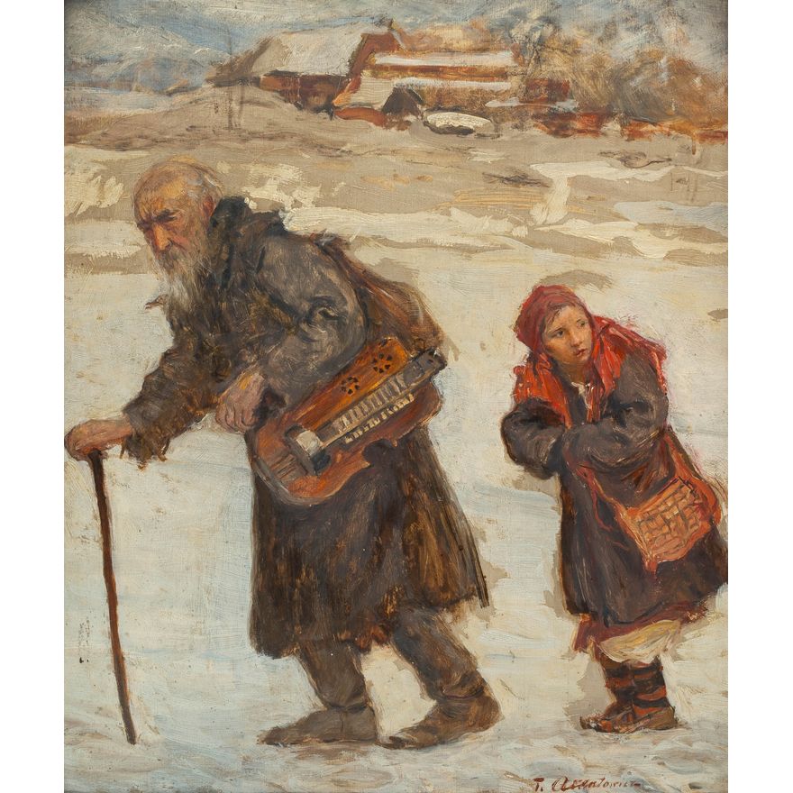 Teodor Axentowicz | Lirnik i dziewczynka