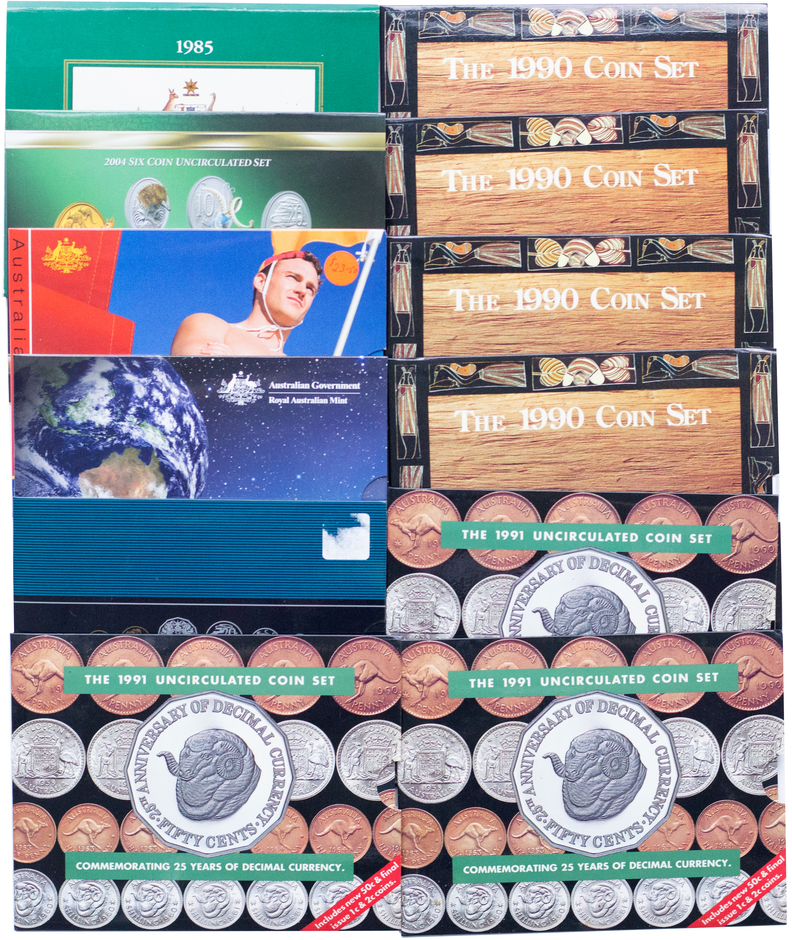 Elizabeth II, Mint Sets, 1985 - 2010, UNC