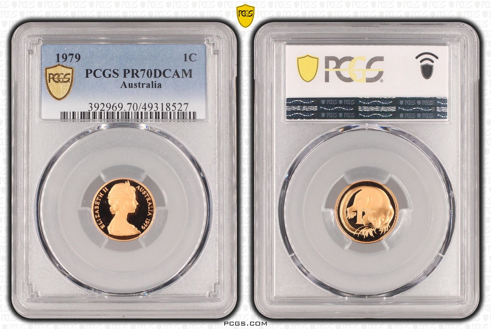Elizabeth II, One Cent, 1979, PCGS PR70DCAM