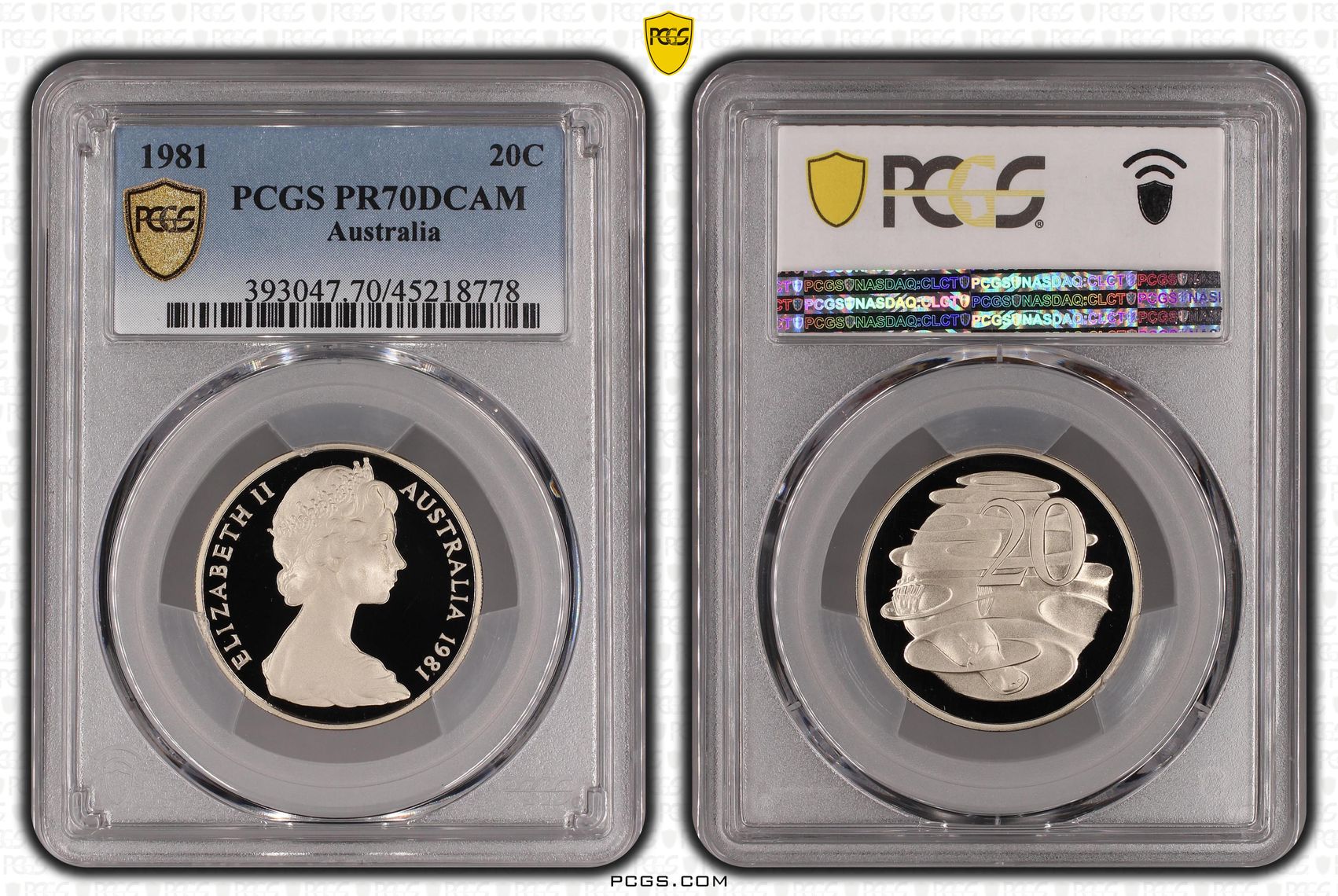1981 Australia Twenty Cent, 20c PCGS - PR70DCAM POP 44/0 -778