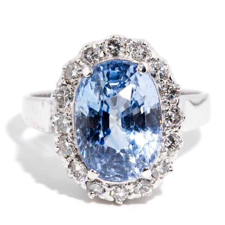 7.30 Carat Ceylon Sapphire & Diamond Ring,
