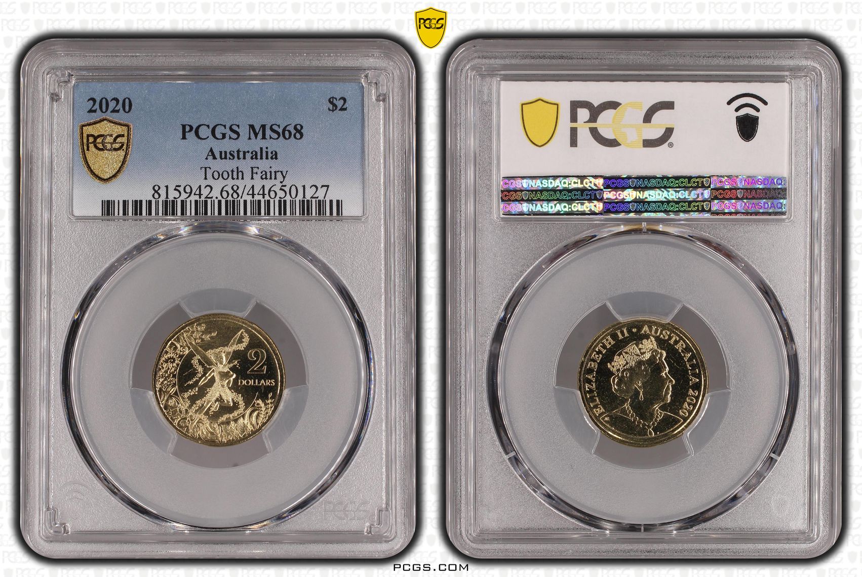 2020 Australia Two Dollar, $2 Tooth Fairy PCGS - MS68 -127