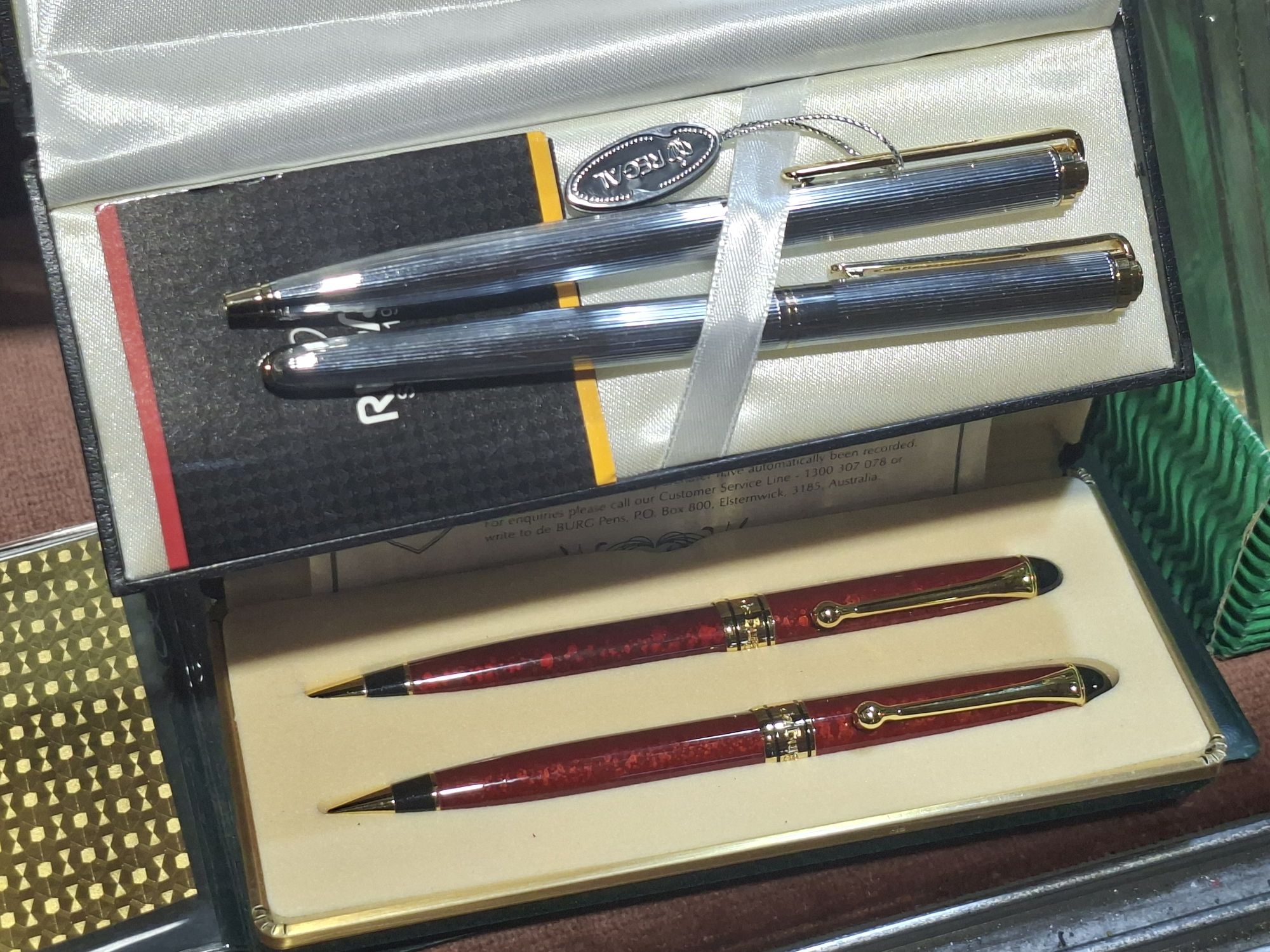 REGAL AND DE BURG PEN SETS