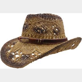 SAJUZEN STRAW COWBOY HAT MEN'S WOMEN'S CLASSIC VINTAGE WESTERN STRAW COWGIRL HAT SUN HAT