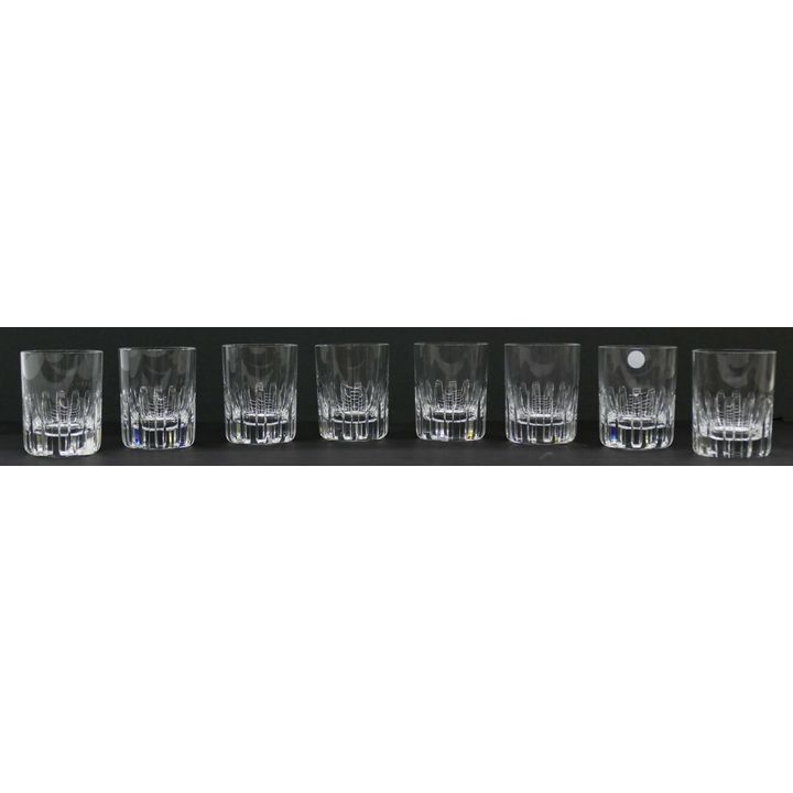 8pc Baccarat Crystal Rotary Old Fashioned Glass 4.25''