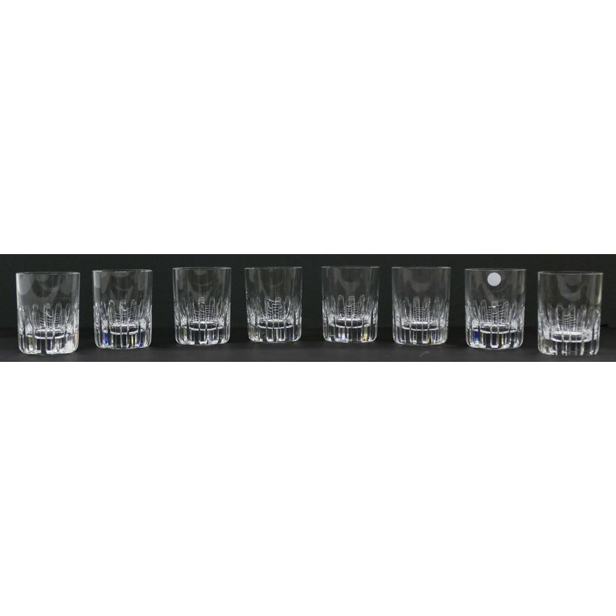 8pc Baccarat Crystal Rotary Old Fashioned Glass 4.25''