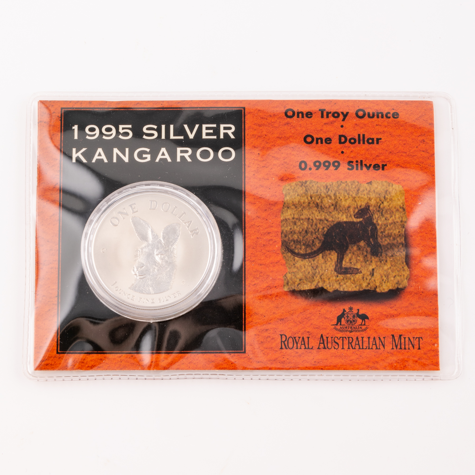Elizabeth II, Silver Kangaroo, One Dollar, 1995, UNC