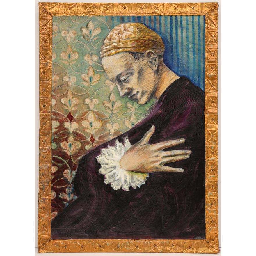 Myra Yoder ''A Moment of Peace'' Acrylic on Panel Framed 33''x24''