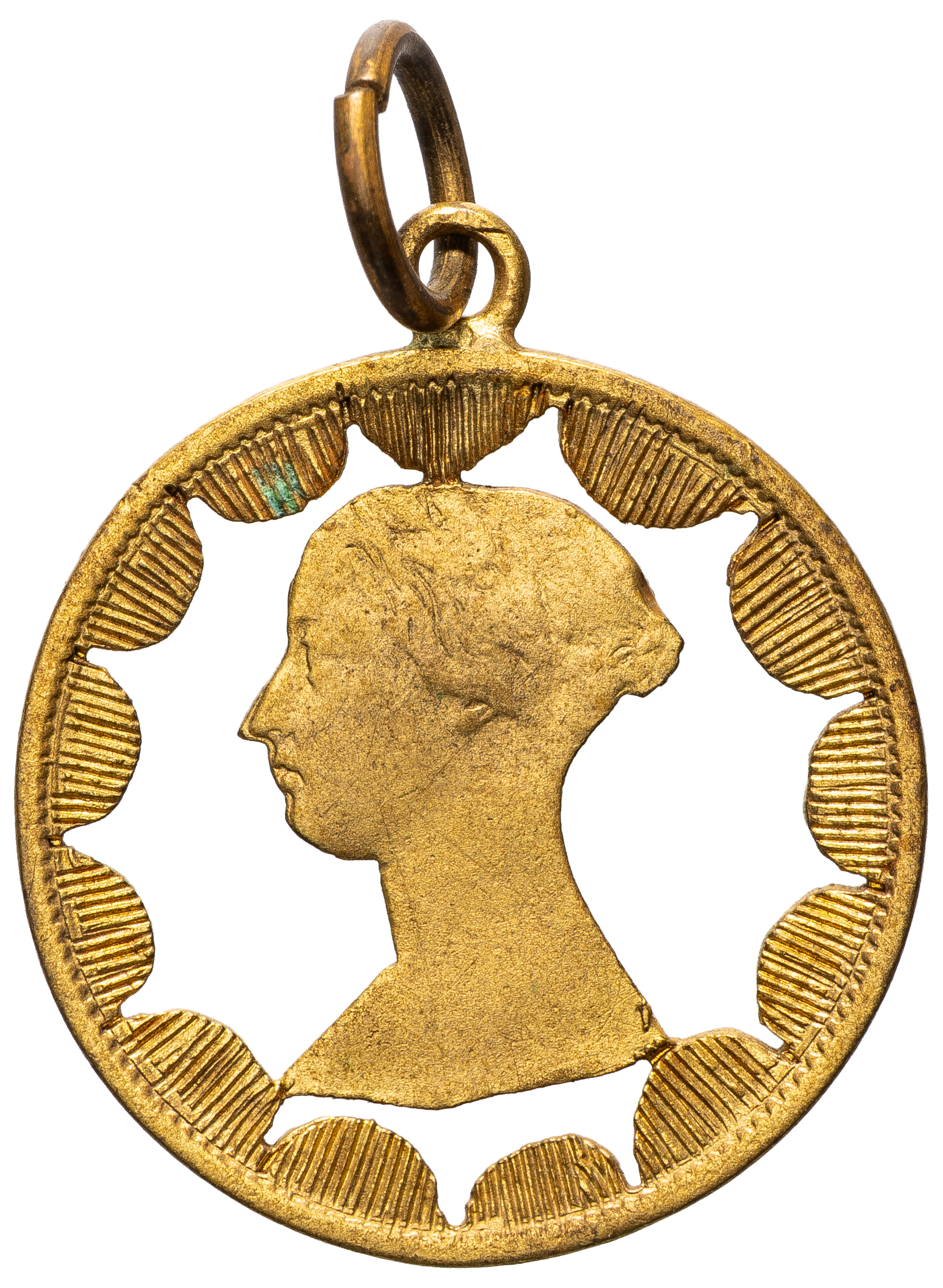 Victoria, Pierced Design, Farthing, (1866), gF