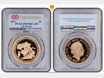 2017 PROOF GOLD 5 POUND PR70 DCAM TOP POP! FIRST STRIKE