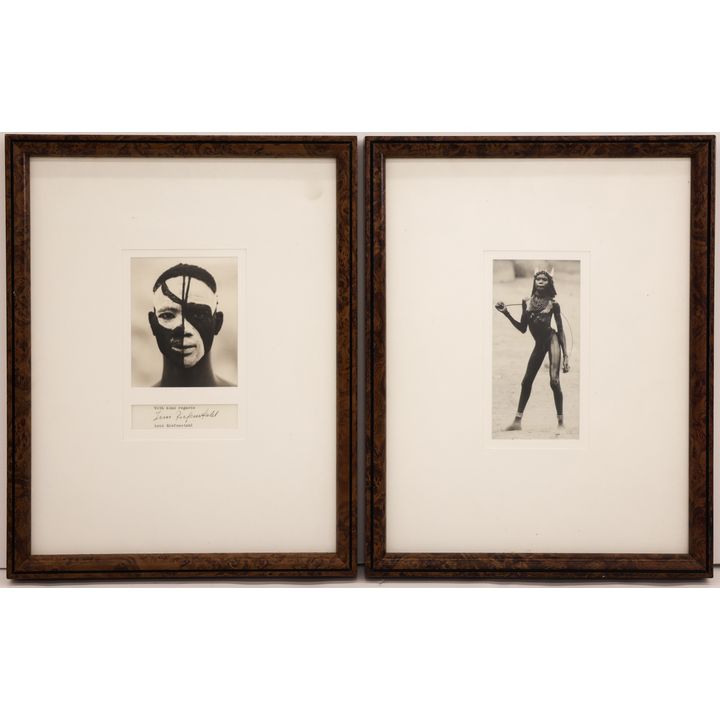 2pc Leni Riefenstahl ''Nuba African Portraits'' Silver Print
