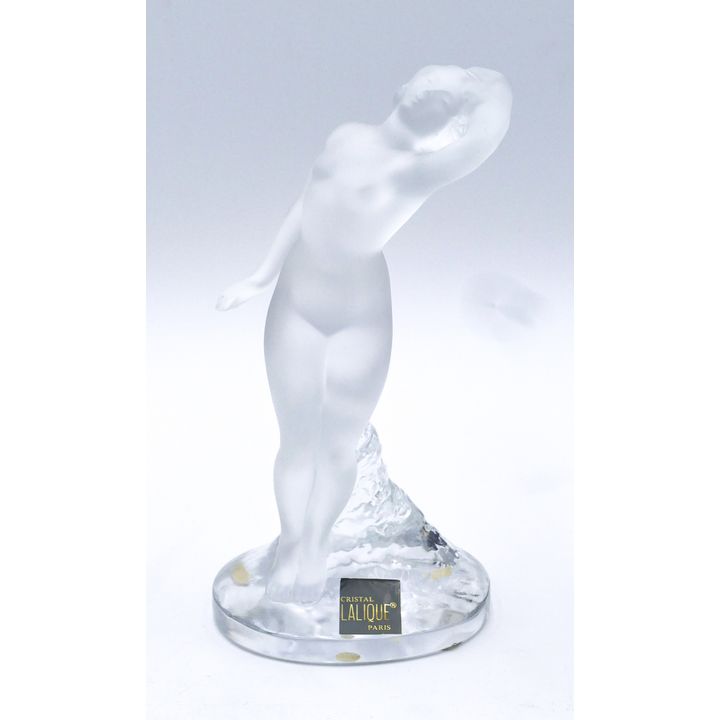 Lalique Nude Dancer Frosted Glass Sculpture 9.5''