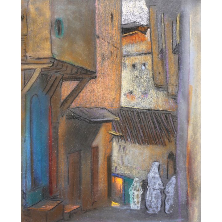 John Weeks 'Untitled - Moroccan street scene'