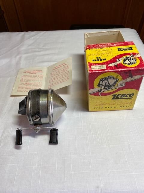 Vintage Zebco Model 33 Spinning Reel