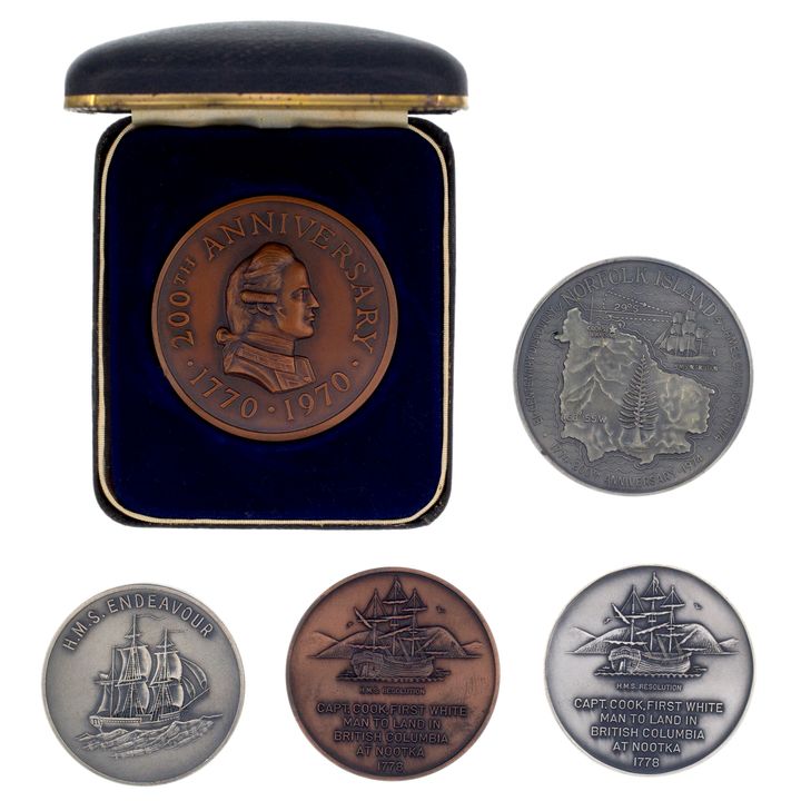 Group, Captain James Cook Portrait Medallions,