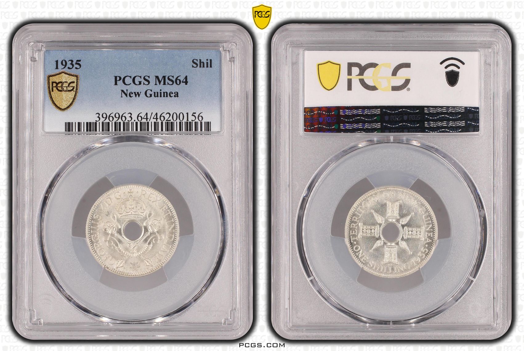 New Guinea, Shilling, 1935, PCGS MS64