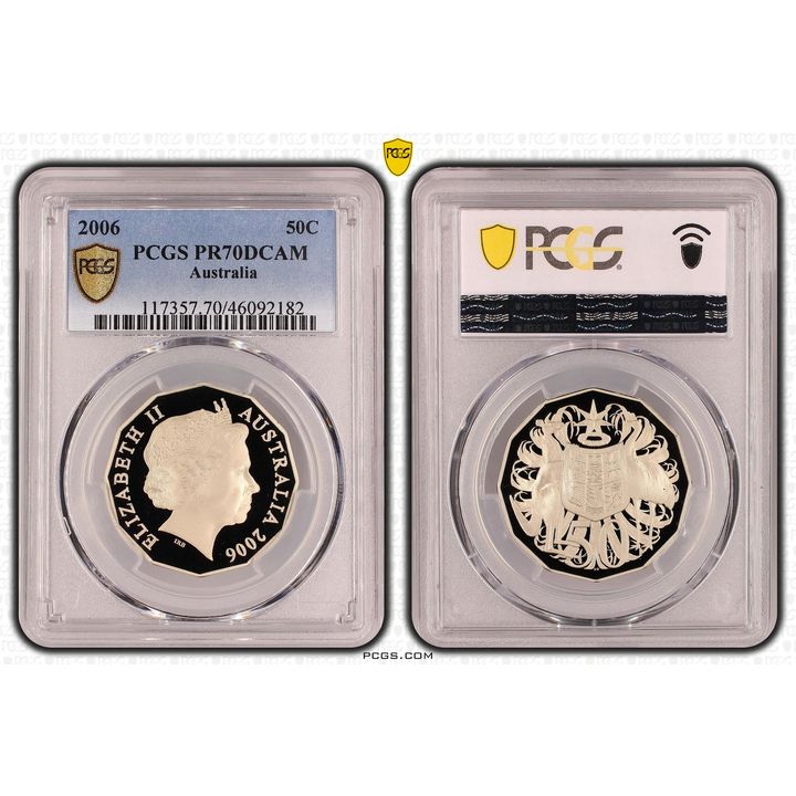 2006 Australia Fifty Cent, 50c PCGS - PR70DCAM POP 27/0 -182
