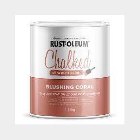 Rust-Oleum Decorative Chalked Paint Brush Matt Blushing Coral 1 L | PK 51673/6949 B2 (S7)