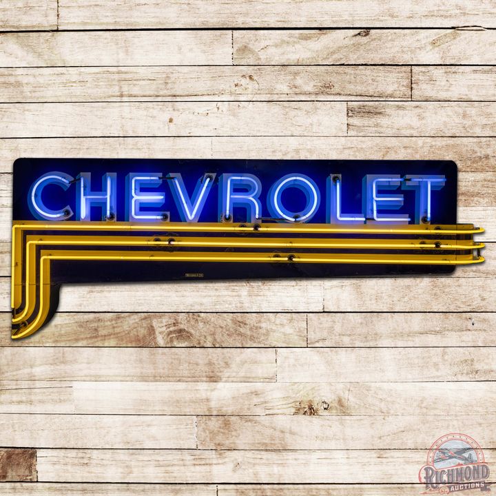 Chevrolet SS Porcelain Neon Sign w/ Horizontal Lines