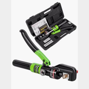 AMZCNC HYDRAULIC CABLE LUG CRIMPER 8 US TON 12 AWG TO 00 (2/0) ELECTRICAL TERMINAL CABLE WIRE TOOL KIT WITH 9 DIE (CRIMPING TOOL)