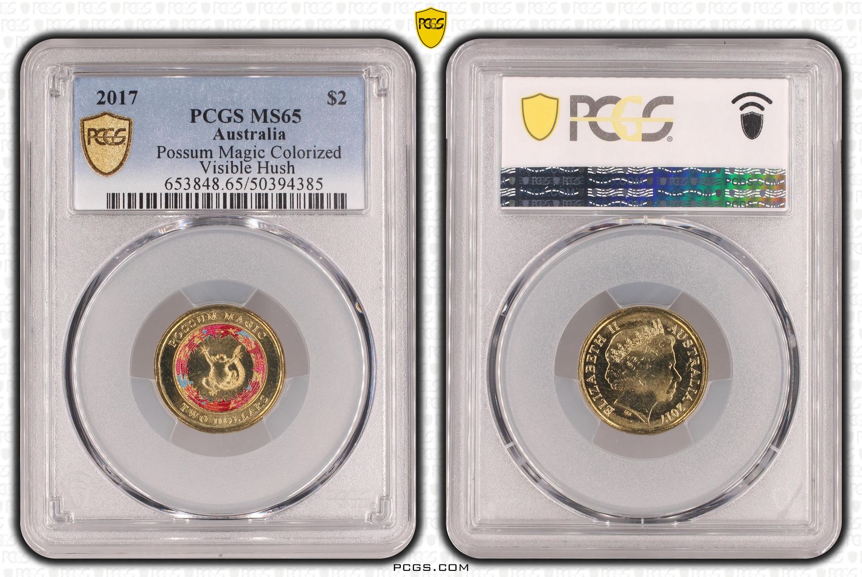 Possum Magic - Visible Hush , Two Dollar, 2017, PCGS MS65