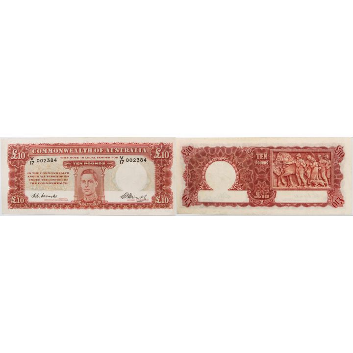 Coombs/Watt, Ten Pounds, 1949, gVF