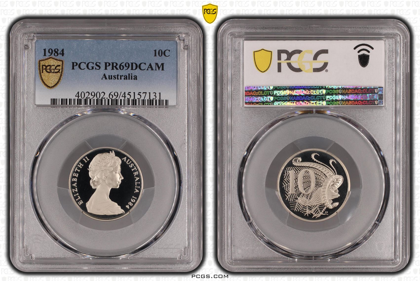 , Ten Cent, 1984, Pcgs Pr69dcam