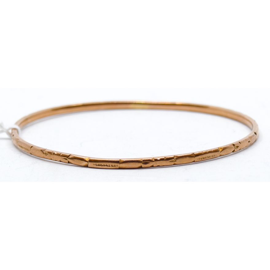 Antique 9ct Gold Bangle Bracelet 2.5'' Diameter - 7.7 Grams