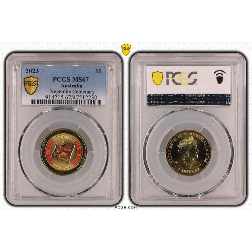 Vegemite Centenary, One Dollar, 2023, PCGS MS 67