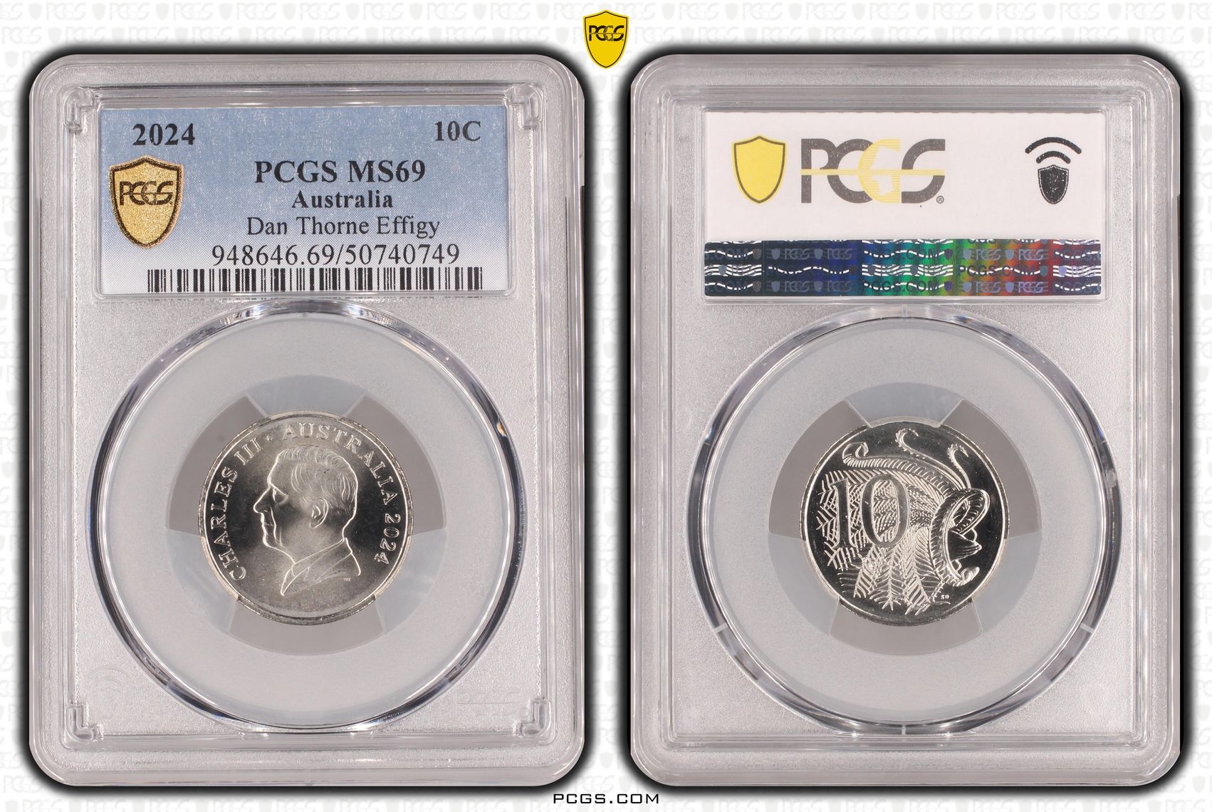 Dan Thorne Effigy, POP 4/0, Ten Cent, 2024, PCGS MS69