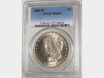 1883 USA 'New Orleans Mint' Morgan Silver Dollar PCGS MS65+