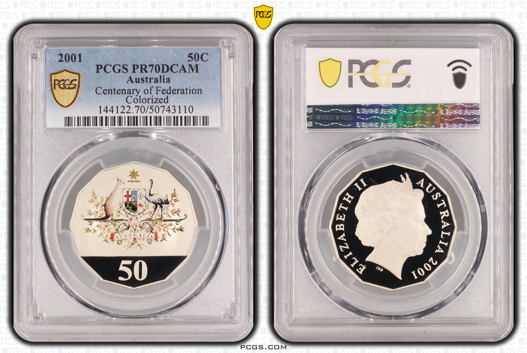 Centenary of Federation Colorized, Fifty Cent, 2001, PCGS PR70DCAM
