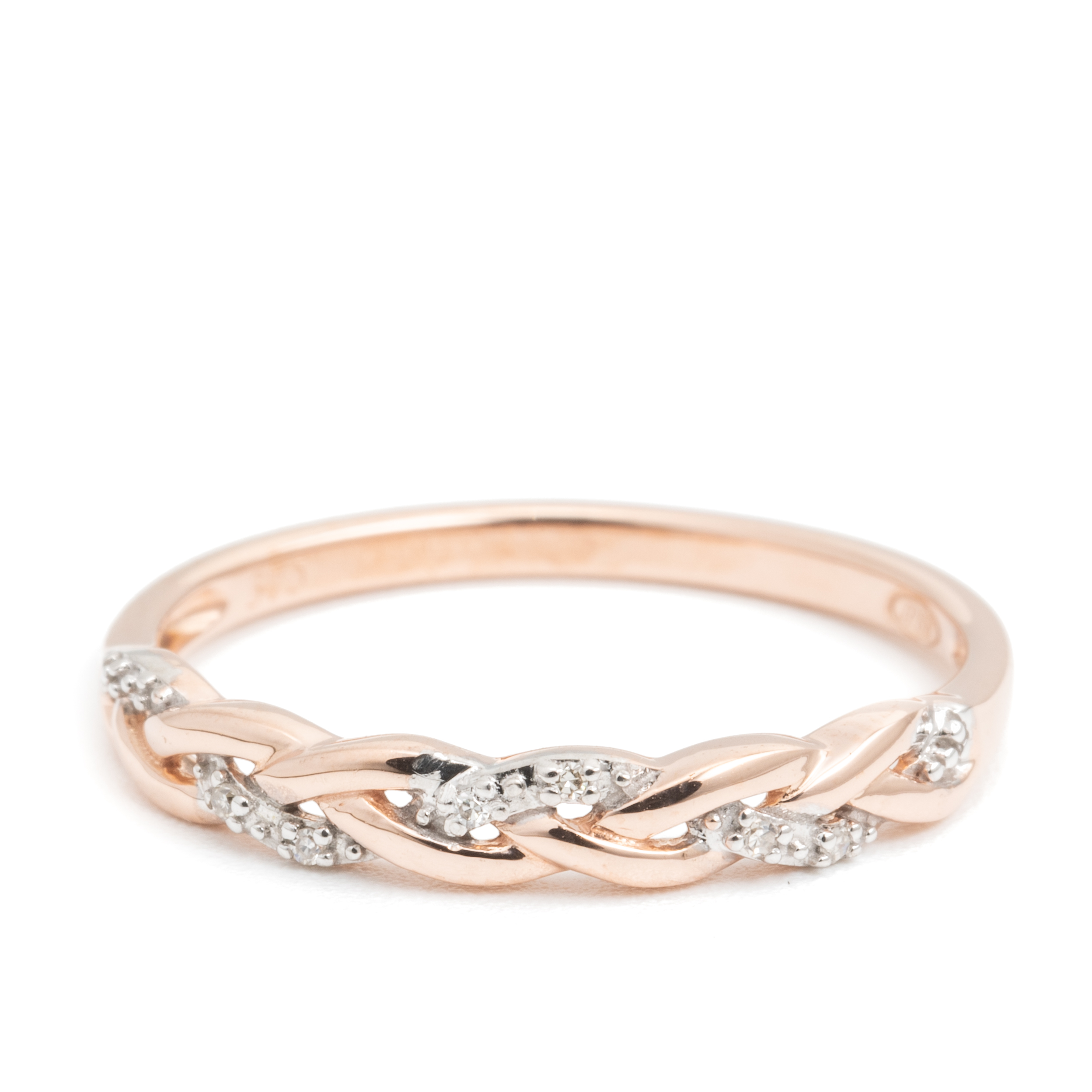 91 · 9ct Rose Gold Diamond Ring