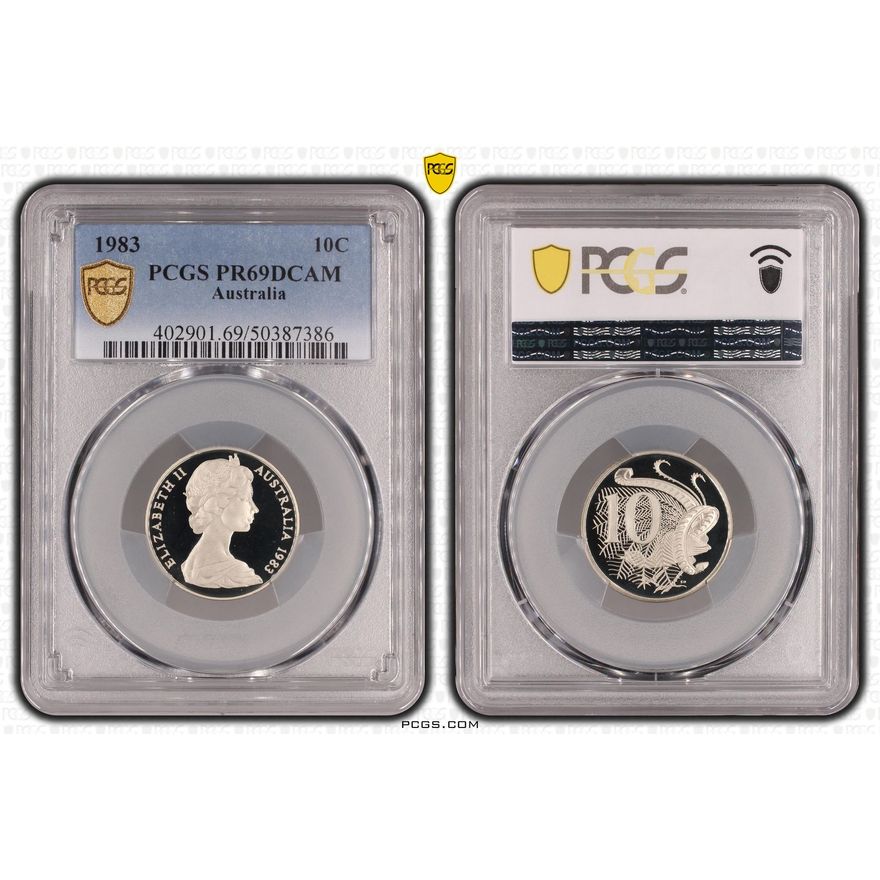 Ten Cent, 1983, PCGS PR69DCAM