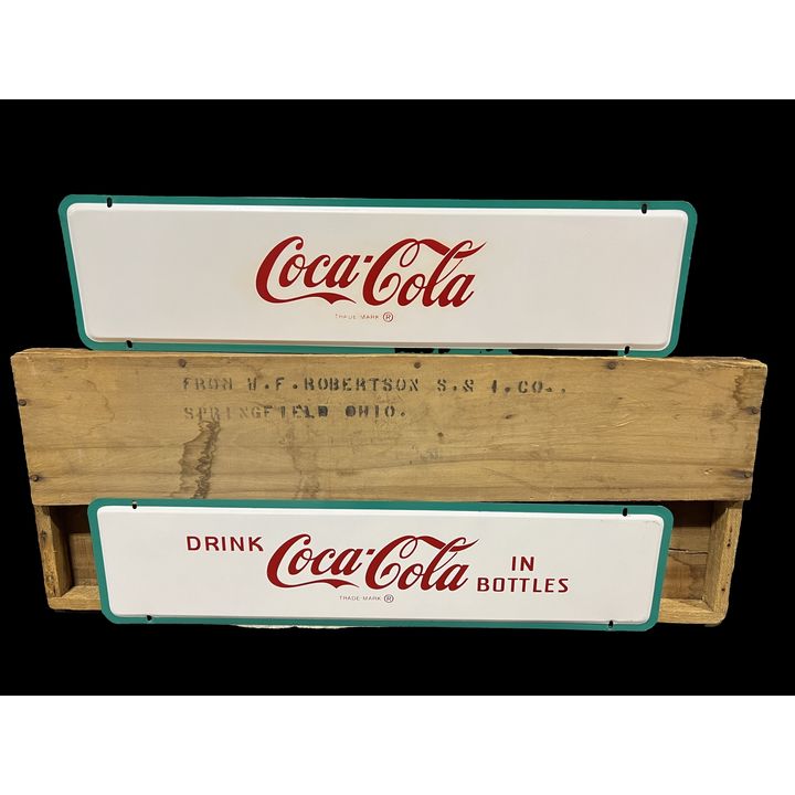 NOS Factory Crate Coca Cola Coke Drink In Bottles Soda Sign