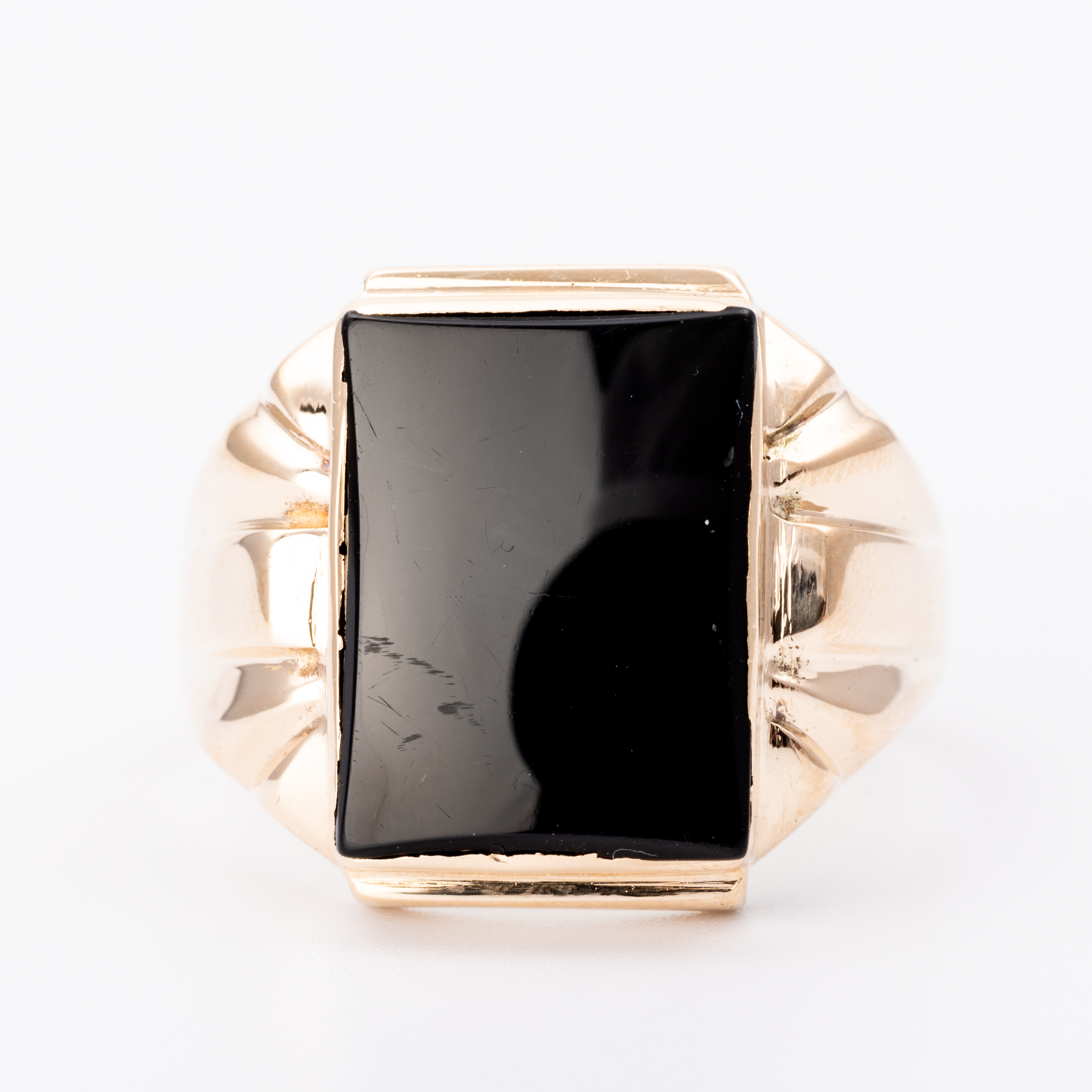 Onyx Vintage Gents Ring 9ct
